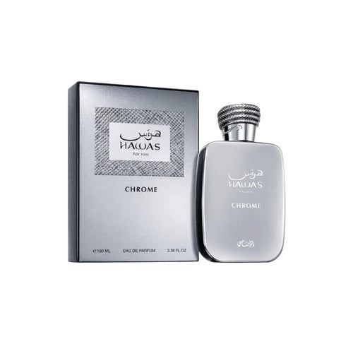 Rasasi Hawas chrome Eau de Parfum Spray for Men – 3.3 oz / 100 mL